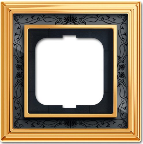 Рамка универсальная ABB Династия 1-м. полированная латунь/черная роспись фото Рамка универсальная ABB Династия 1-м. полированная латунь/черная роспись картинка